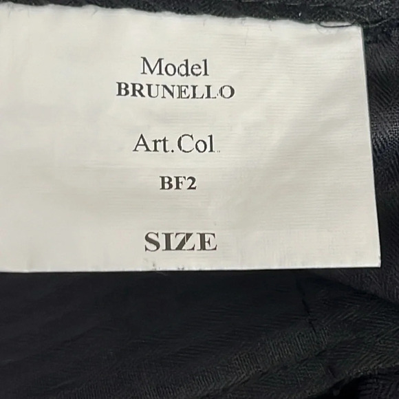 Zanetti Flat Front Brunello Unhemmed Suit Pants in Navy - NWOT - 38 Measured - Picture 5 of 6